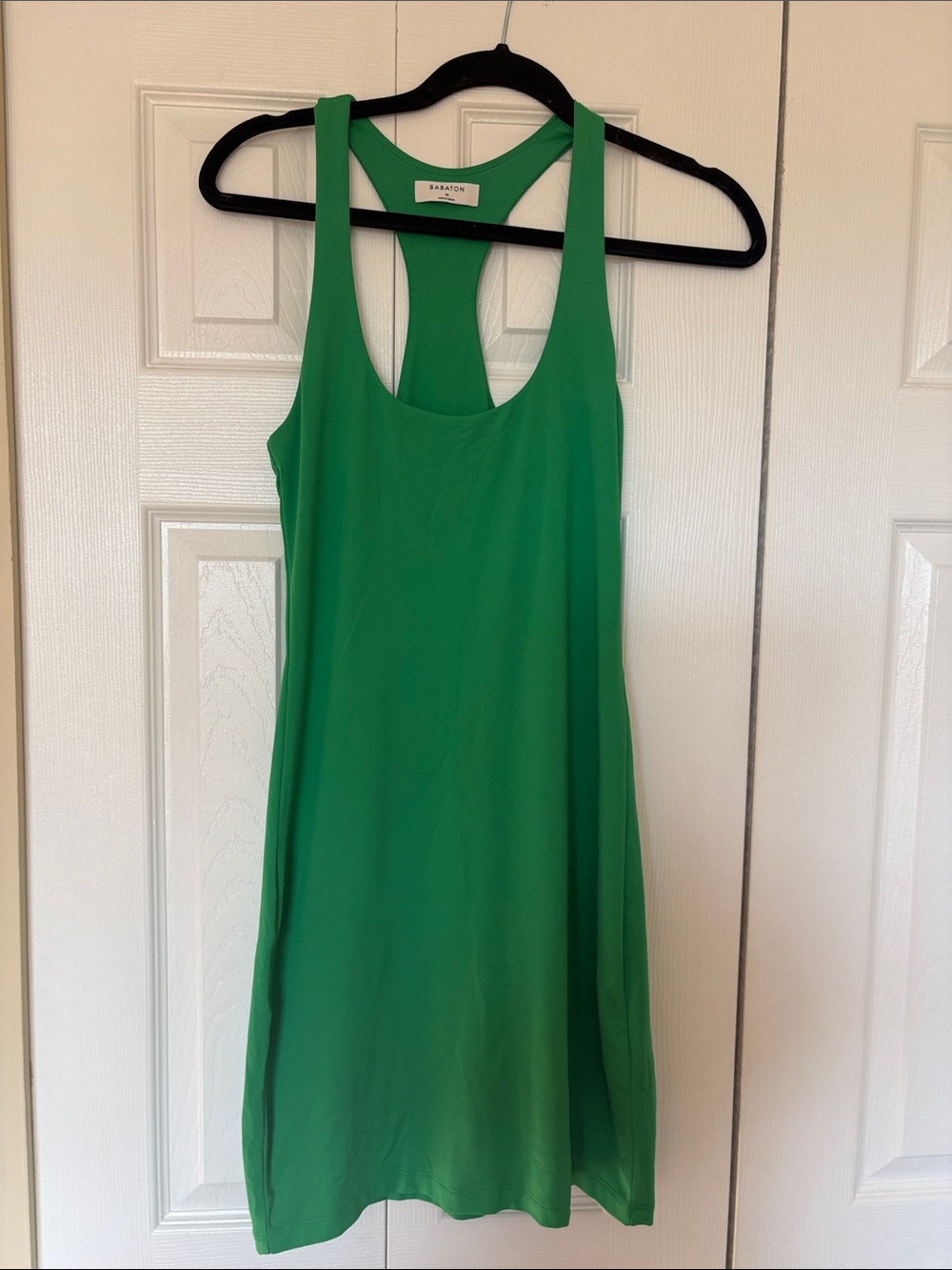 Aritzia Babaton Green Contour Racerback Mini Dress